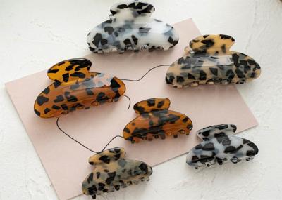 Korean high-grade acrylic hair clip girls ponytail hair accessories marbling style large disc hairpin