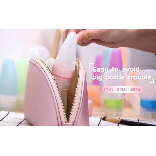 Convenient Silicone Travel Bottle Kit Volume 37ml / or Custom 89ml Sample Free Sample