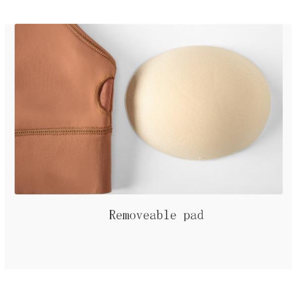 Кромка бюстгальтера спорт сплошного цвета задней части подачи y Pro расширенная кожей для идущего спортзала йоги