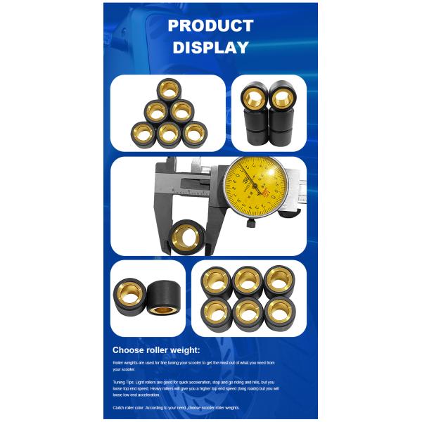 Motorcycle Sprocket Variator Rollers Set Weight Roller for Scooter CH-250 250cc 200cc