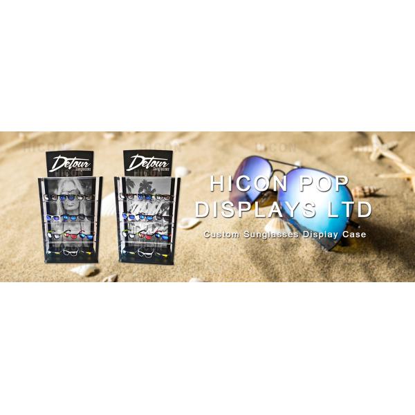 Free Standing Sunglasses Display Case Wood Acrylic Eyeglass Display Tower For Eyewear