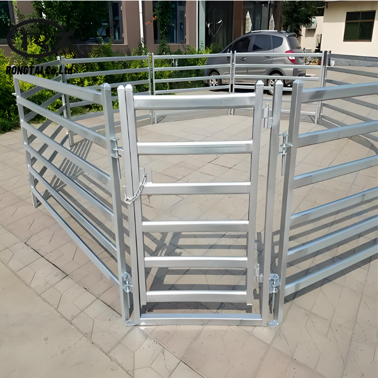 Portable Galvanized Steel Cattle Fence Panel 1.8x2.1m for Livestock and Farm Animals