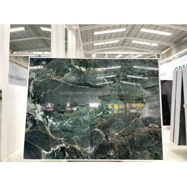Natural Stone Cat's Eye Green Big Slab Dining Table Top for Villa Interior Decoration