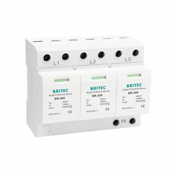 BR-200 3P BRITEC Type 2 Surge Protector Device TUV type 2 surge protection device