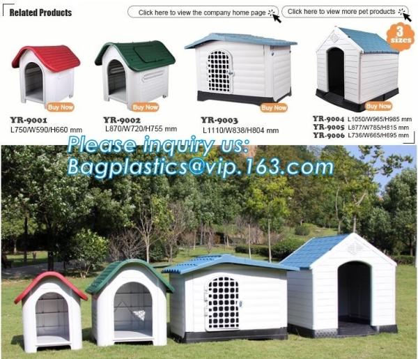 Home Indoor Outdoor Eco Friendly Dog House, Wholesale blue indoor outdoor plastic pet dog house, Kennel with window, cat