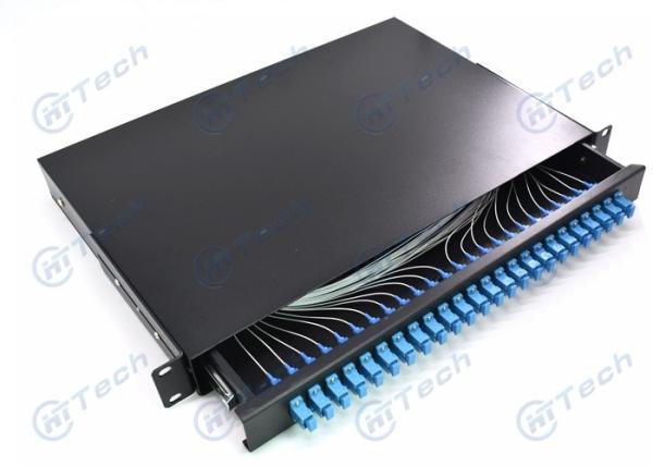 Cold Rolling Steel Sliding Fiber Optic Patch Panel 1U 24 Port SC 24 Cores
