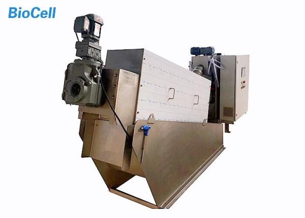 High Capacity Multi Plate SS304 Screw Press Dewatering Device Nickel Plated
