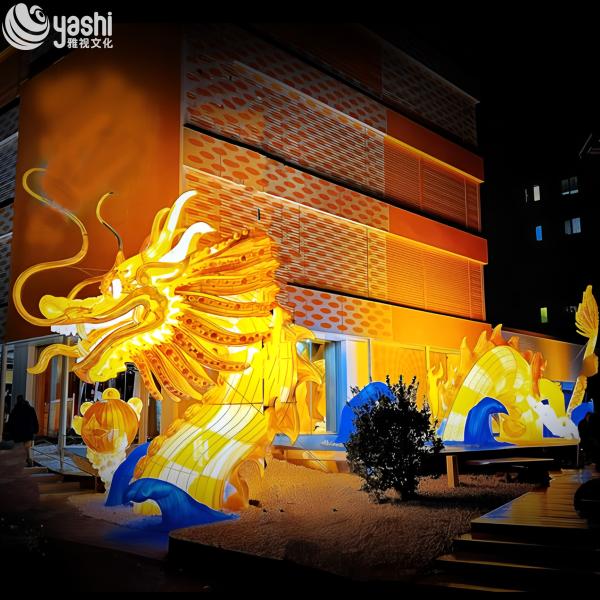 New Year Handmade Outdoor Chinese Silk Lantern For Chinatown Celebrations