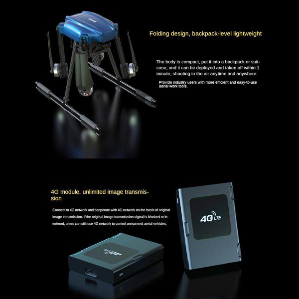ZAi 3KG Payload Industrial Drone 10KM Dual Light Pod Thermal Imaging Drone