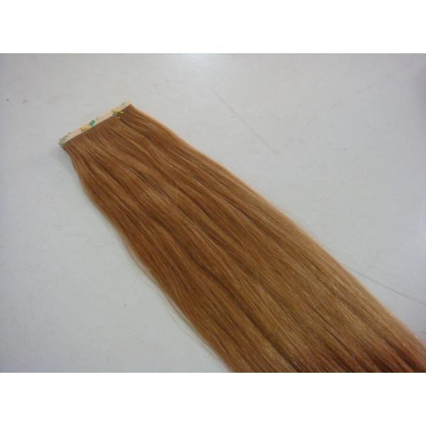 Heat Resistant Reusable Hair Extensions Human Hair Blonde Customized