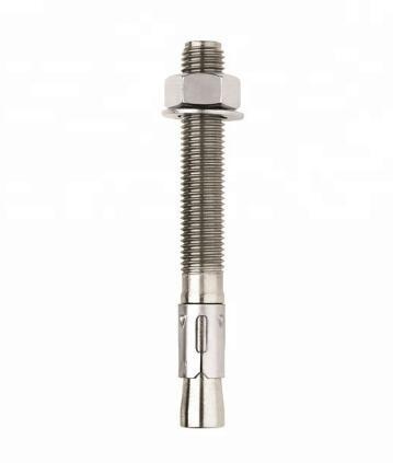 Steel Metric Screw Type Hex Head Bolt Wedge Anchor Bolts Zinc Plate Surface