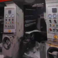 Máquina de corte e impresión de bolsas tejidas de plástico usadas de siete colores