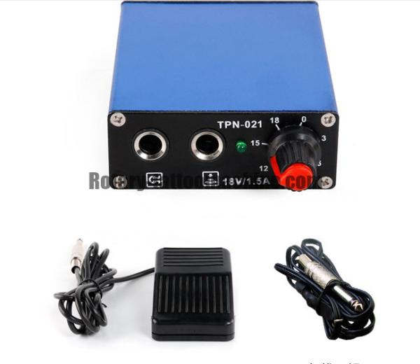 Compact Tattoo Gun Power Supply , Tattoo Power Box TPN-021 Output 0-18 Voltage 1.5A Max
