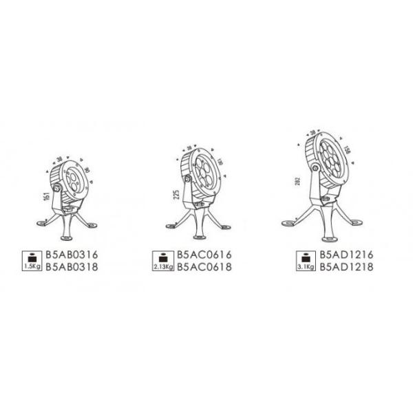 6 * подводное пятно СИД 2W освещает нержавеющую сталь