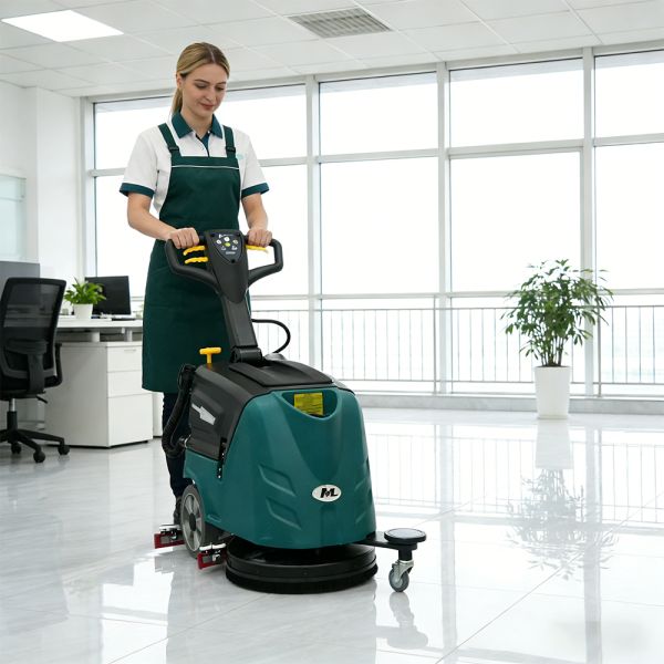 Industrial Commercial Walk Behind Floor Scrubber 85Ah Gel/Li-ion Battery 5.5h Runtime ECO Mode