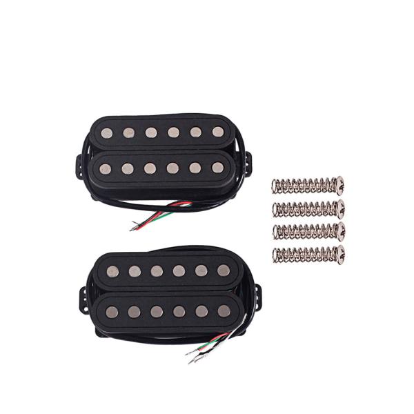 Alnico 5 Carbon Fiber Dual Coil Guitar Pickups For Electric Guitar Four Conductor Wired