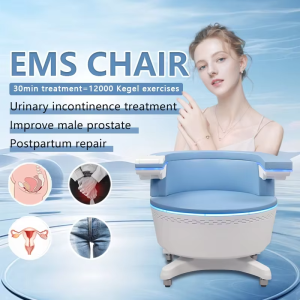 Touch LCD Screen Pelvic Weakness Improvement Hi EMT EMS Pelvic Floor Muscle Trainer Chair