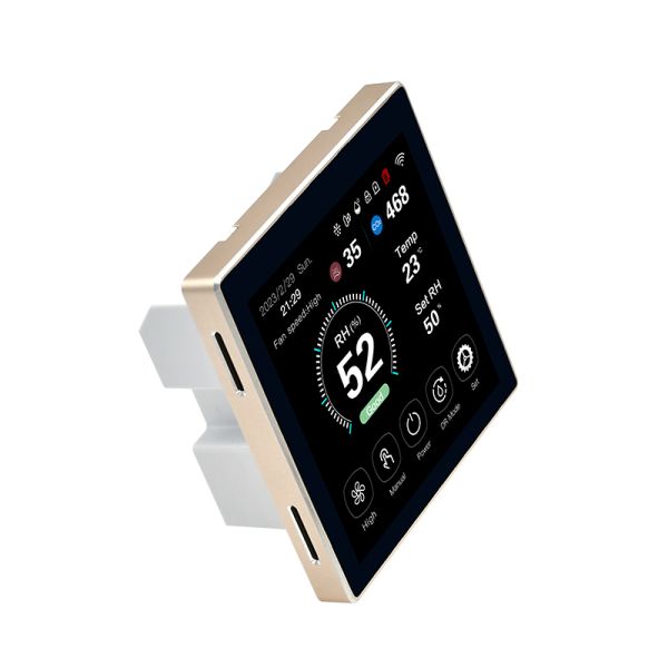Smart Fresh Air Controller with LCD Touchscreen Real Time Air Monitoring WiFi Smart Control