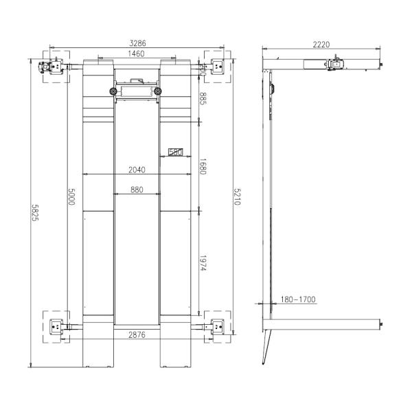 5T 4 Post Alignment Lift Hydraulic Four post car lift