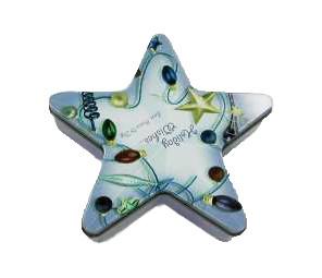 Five Pointed Star 0.23mm Tinplate Cartoon Metal Box 4c Color