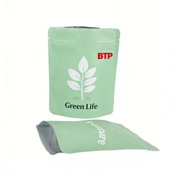 Airtight Moisture Proof Food Grade BOPP/VMPET/PE Stand up Pouch Custom Art Print Resealable Zipper for Dry Herb & Snack Storage