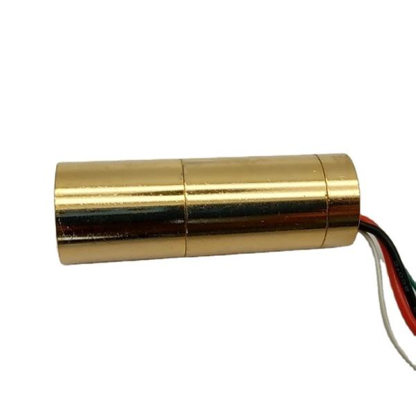 Brass Body Compact DPSS Green Laser Module with 4mW Output Power and 532nm Wavelength