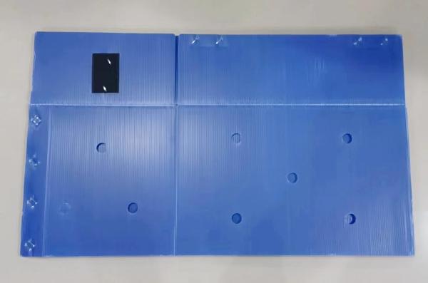 Recyclable Plastic Cartons Blue Corrugated Tote Boxes Waterproof