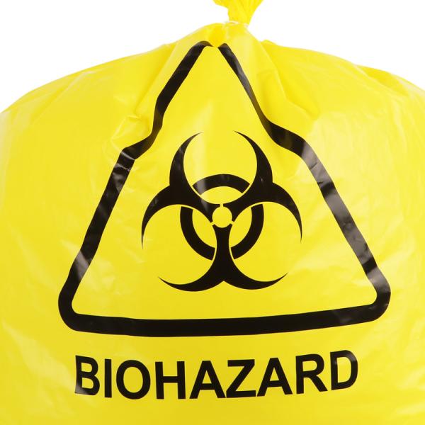 Отход избавления 20L 50L 100L желтый медицинский кладет LDPE в мешки PP HDPE