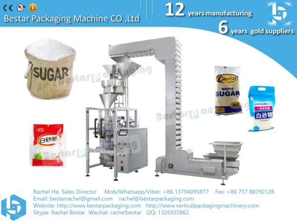 White sugar pouch packaging solution Secondary packaging for small bags into big bag