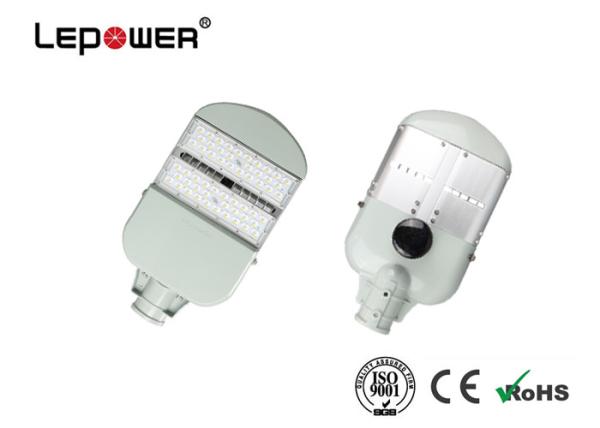 80w Bridgelux Chip Smart LED Street Lights 12800lm Lumen Flux Aluminum Body Material