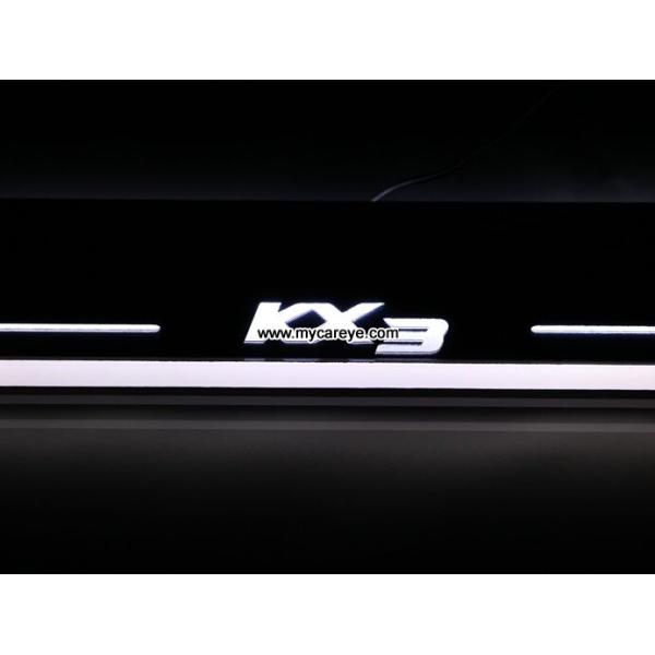Kia KX3 Car accessory stainless steel scuff plate door sill plate light LED