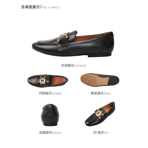 SGS Womens Leisure Shoes Durable Stylish Cow Leather Shoes