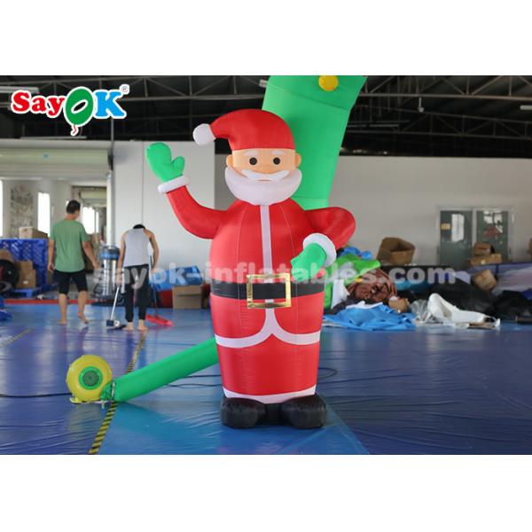 Outdoor Inflatable Holiday Decorations Santa Archway Door With Blower