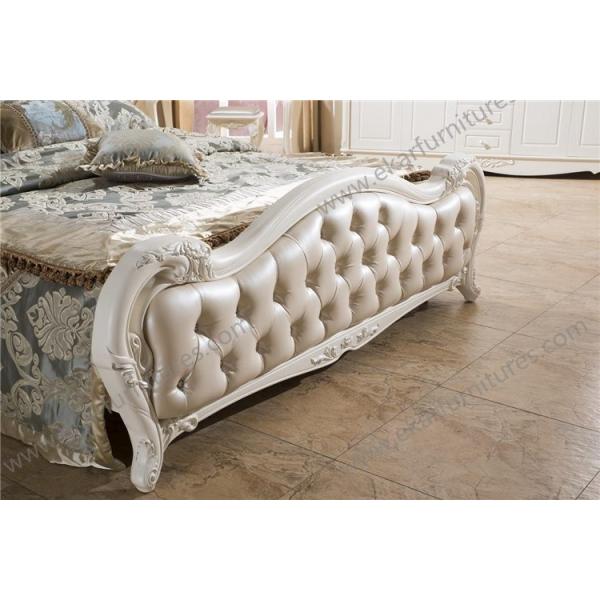 Luxury Bedroom Leather Tulip Bed Cheap Classic European Bed 9008