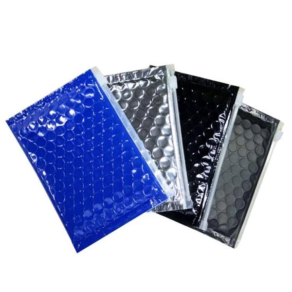Anti-Shock Slider Air Zip lockk Bubble Bag, Colored Bubble Packaging, Makeup Cosmetic Zipper Packaging pouch