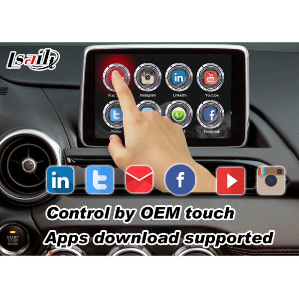 Интерфейс андроида Plug&Play автоматический для Mazda MX-5 2 3 6 карта онлайн Miracast WIFI Yandex приложений поддержки CX -3 CX -5
