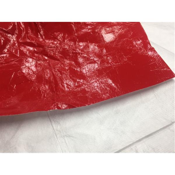 Dupont Paper PU Coated 0.15mm Garment Leather Fabric Red Color For Light Jacket