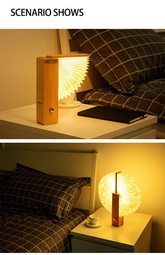 ROHS 1700mah 3D Led Paper Book Lamp Nightlight For Bedroom Lighting