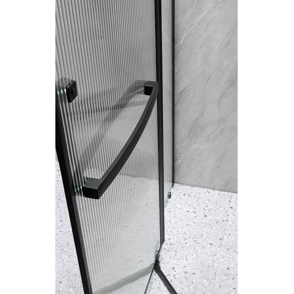 6mm Narrow Reeded Glass With Alum Frame For Modern And Stylish Bathroom