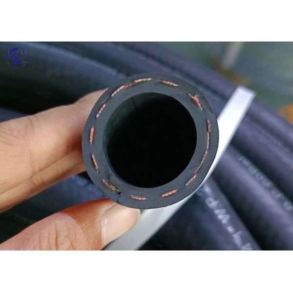 Oil/Water Resistant Rubber Cover Textile Wire Braided Flexible Hydraulic Hose  EN 854 2TE