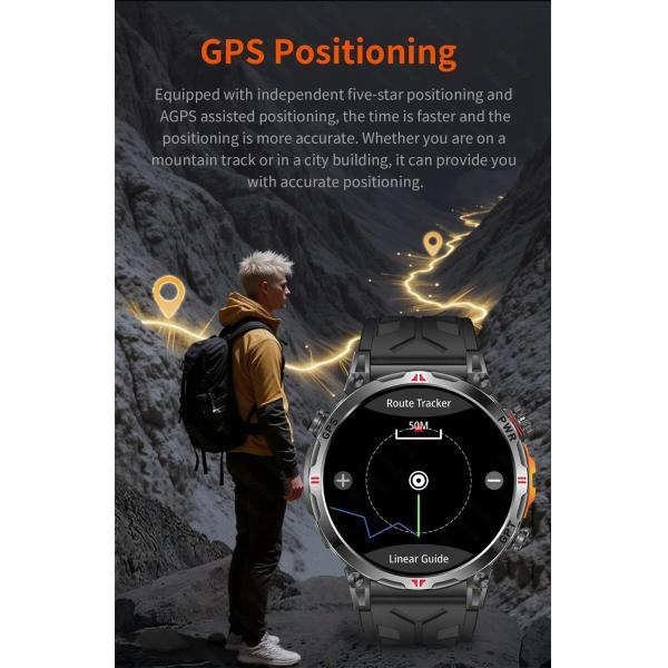 KC93 Smartwatch GPS AMOLED 3ATM Waterproof BT Call Smartwatch For Fitness Tracking