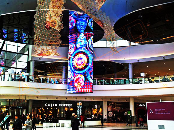 180 / 360 Degree Lightweight Front Service LED Display Foldable With Hanging Stacking / Attaching