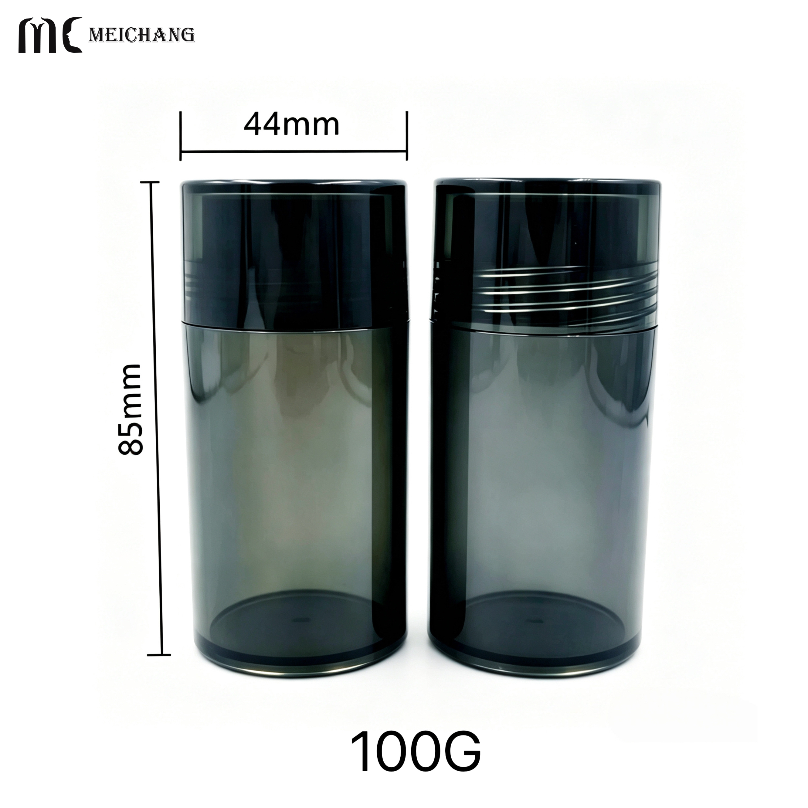 100g Plastic Powder Shaker Bottle with Double Cap for Spices & Baking Powders (MC-1511)