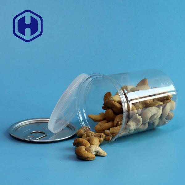 Transparent PET Cans With Aluminum Easy Open End Or Plastic PE Lid