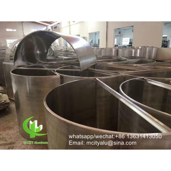 Powder Coated Curved Aluminum Solid Panel with Customizable RAL Colors and 1000x2000mm Standard Size for Facade Cladding