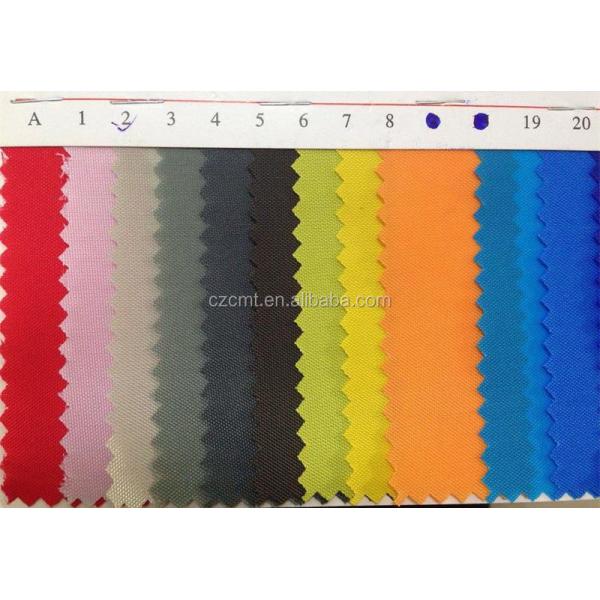 Plain Style 210T Polyester Fabric with PU Coating Resistant to Water and Stains