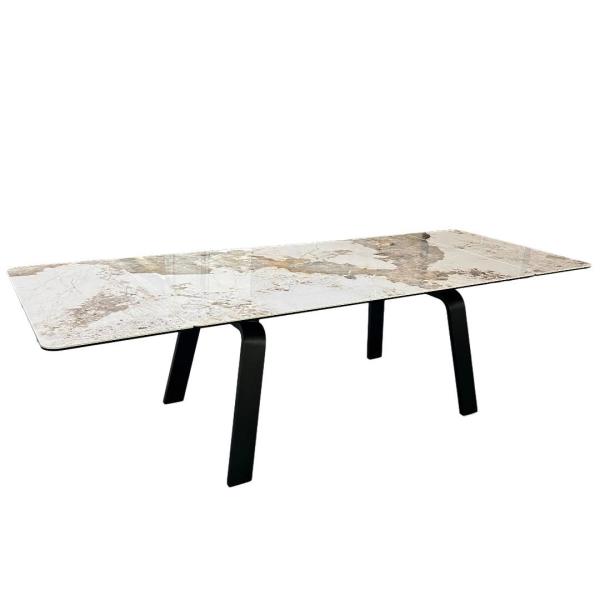 Ceramic Extendable Dining Table Tempered For Home Small Spaces