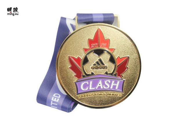 Crystal Clash Award Medallion Custom Cast Medals For Big Event , Gold Color Plating