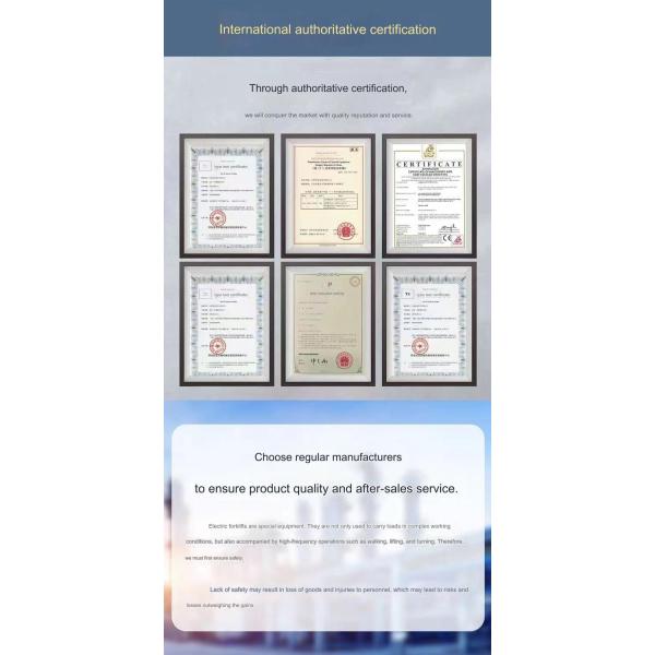 2 Ton 4 Wheel Counterbalance Forklift 48V With Long Battery Life