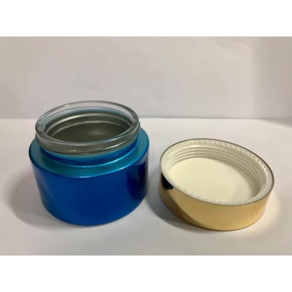 el cosmético redondo de encargo de 30g 50g sacude los tarros de cristal Skincare de la crema y el maquillaje que empaqueta al OEM